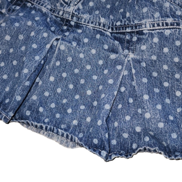 George Polka- Dot Wash Denim Skort with Undershorts - Picture 3 of 5